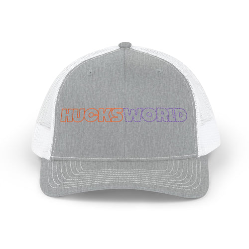 Huck's World Embroidered Trucker Cap
