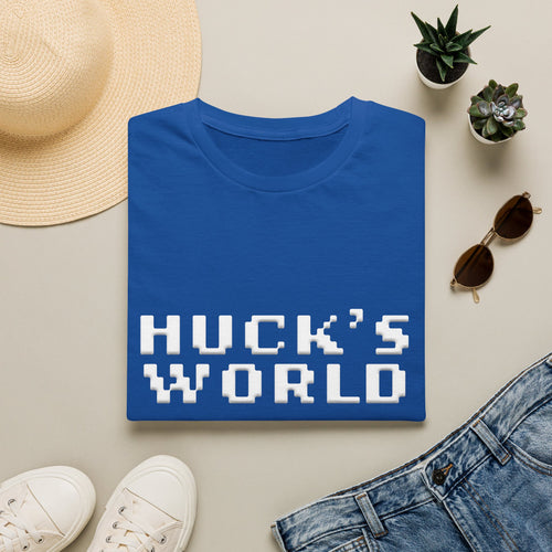 Adult Unisex Huck's World - Pixel Font Softstyle T-Shirt