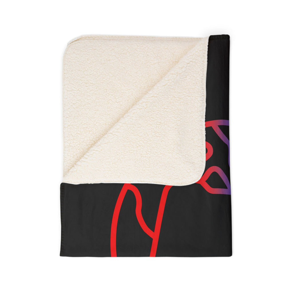 Huck's World Sherpa Blanket — Globe Logo