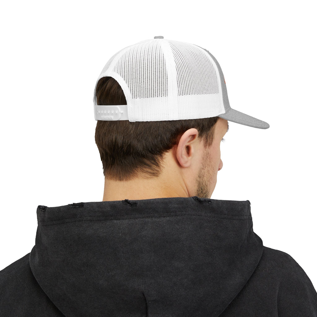 Huck's World Embroidered Trucker Cap