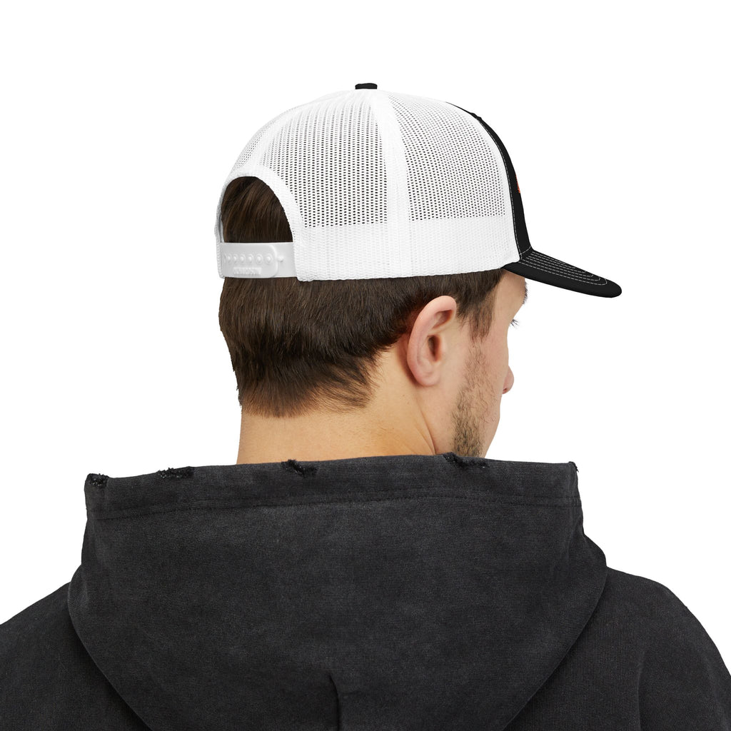 Huck's World Embroidered Trucker Cap