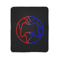 Huck's World Sherpa Blanket — Globe Logo