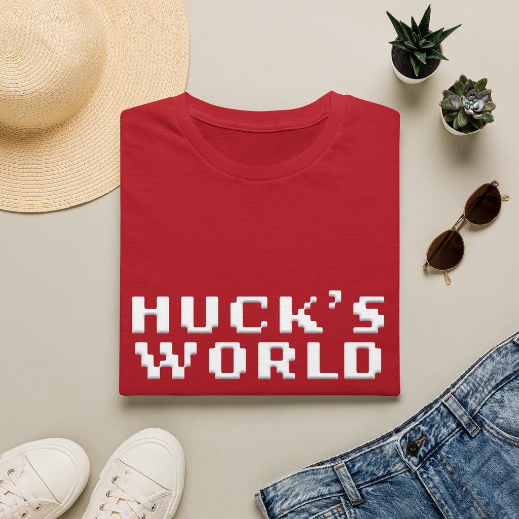 Adult Unisex Huck's World - Pixel Font Softstyle T-Shirt