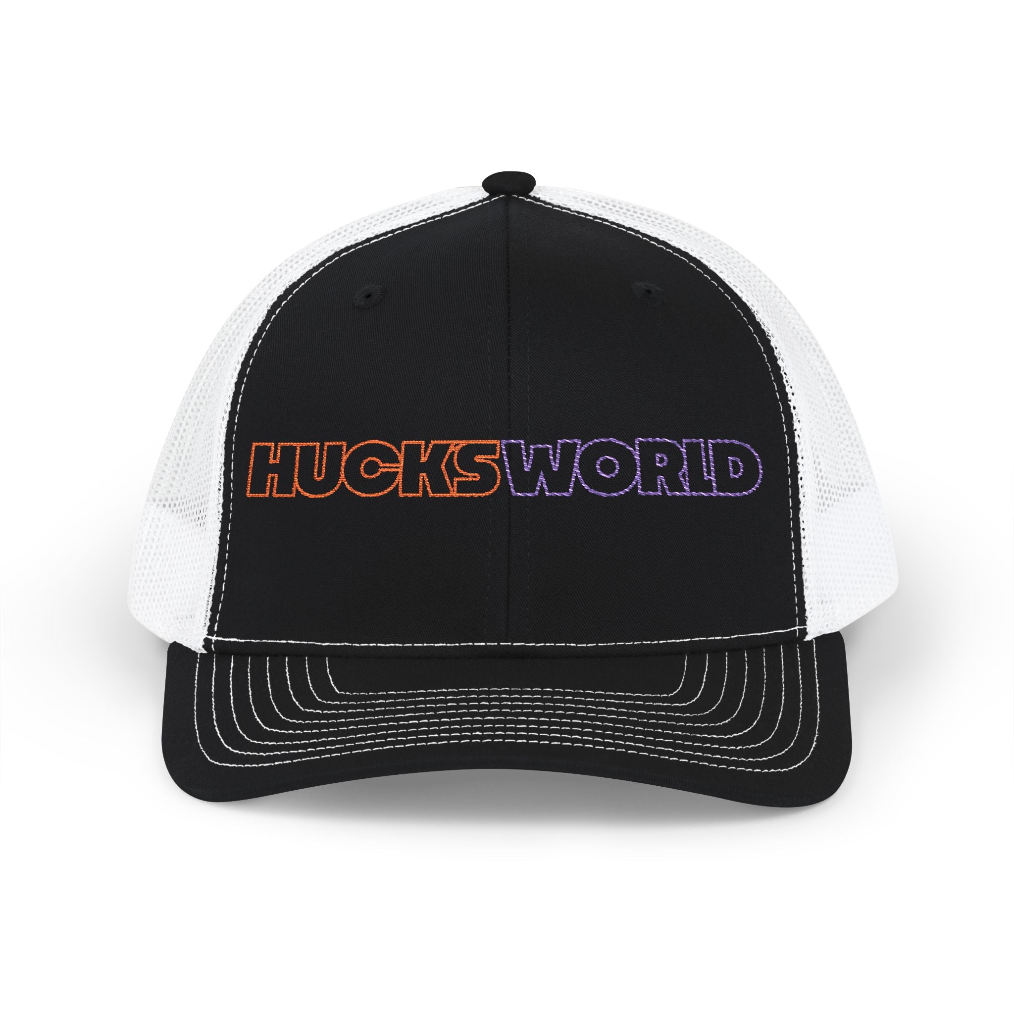 Huck's World Embroidered Trucker Cap