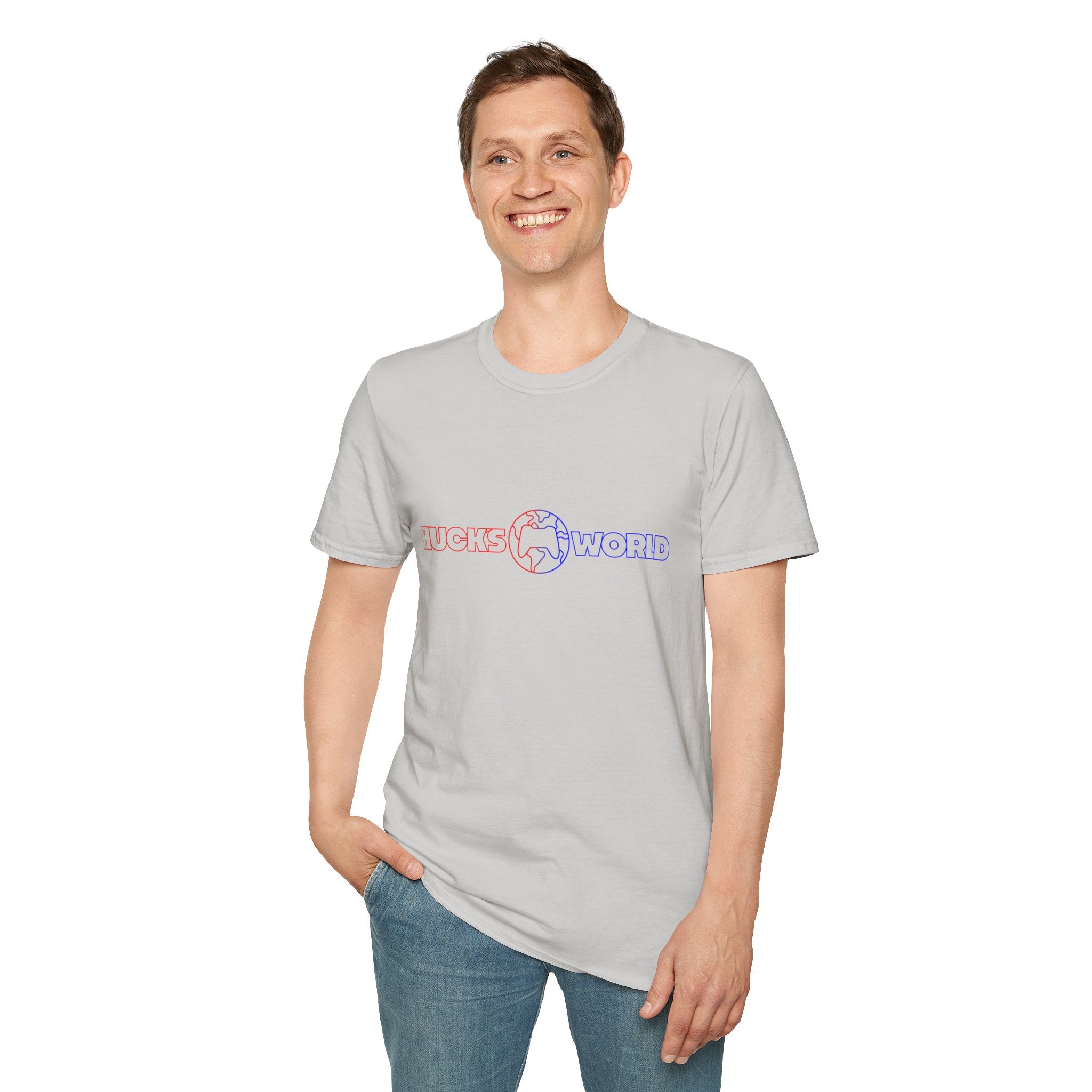 Adult Unisex Huck's World - Globe Logo Softstyle T-Shirt