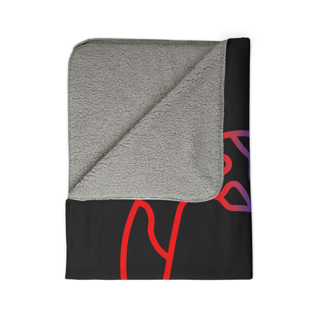 Huck's World Sherpa Blanket — Globe Logo