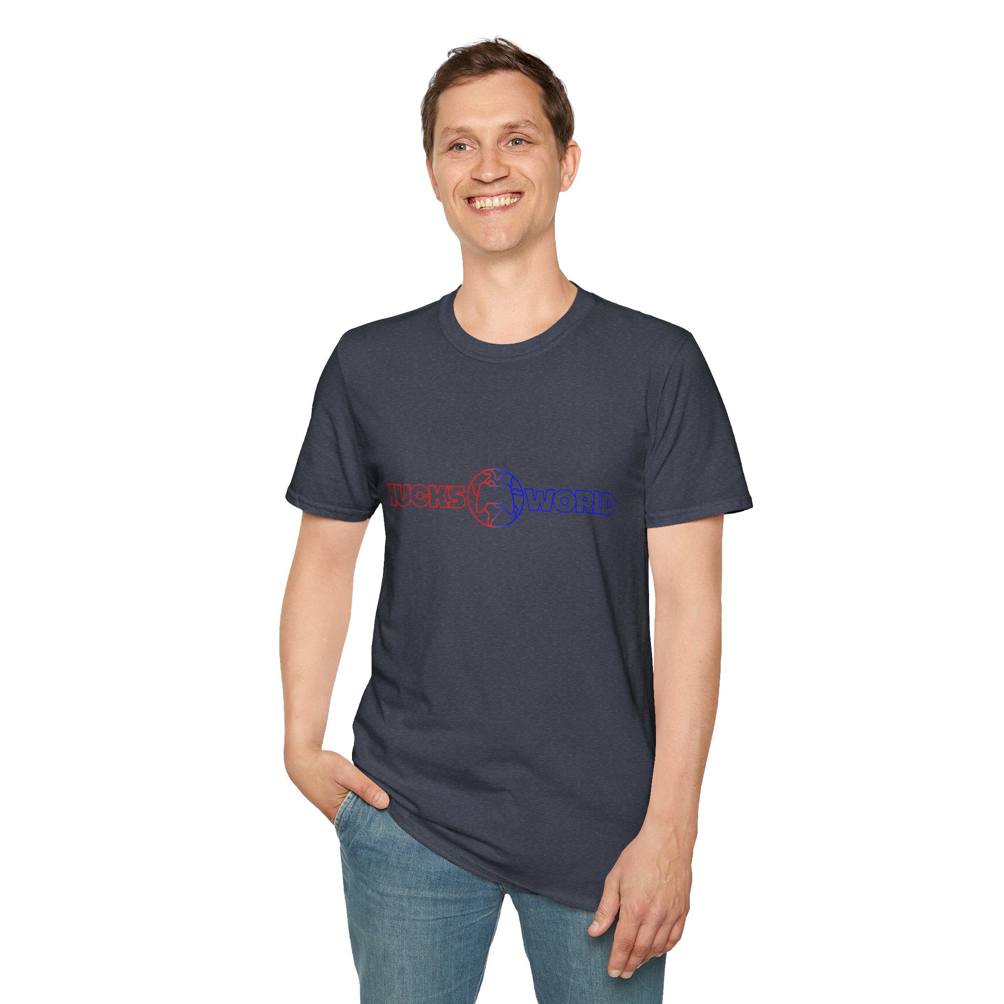 Adult Unisex Huck's World - Globe Logo Softstyle T-Shirt