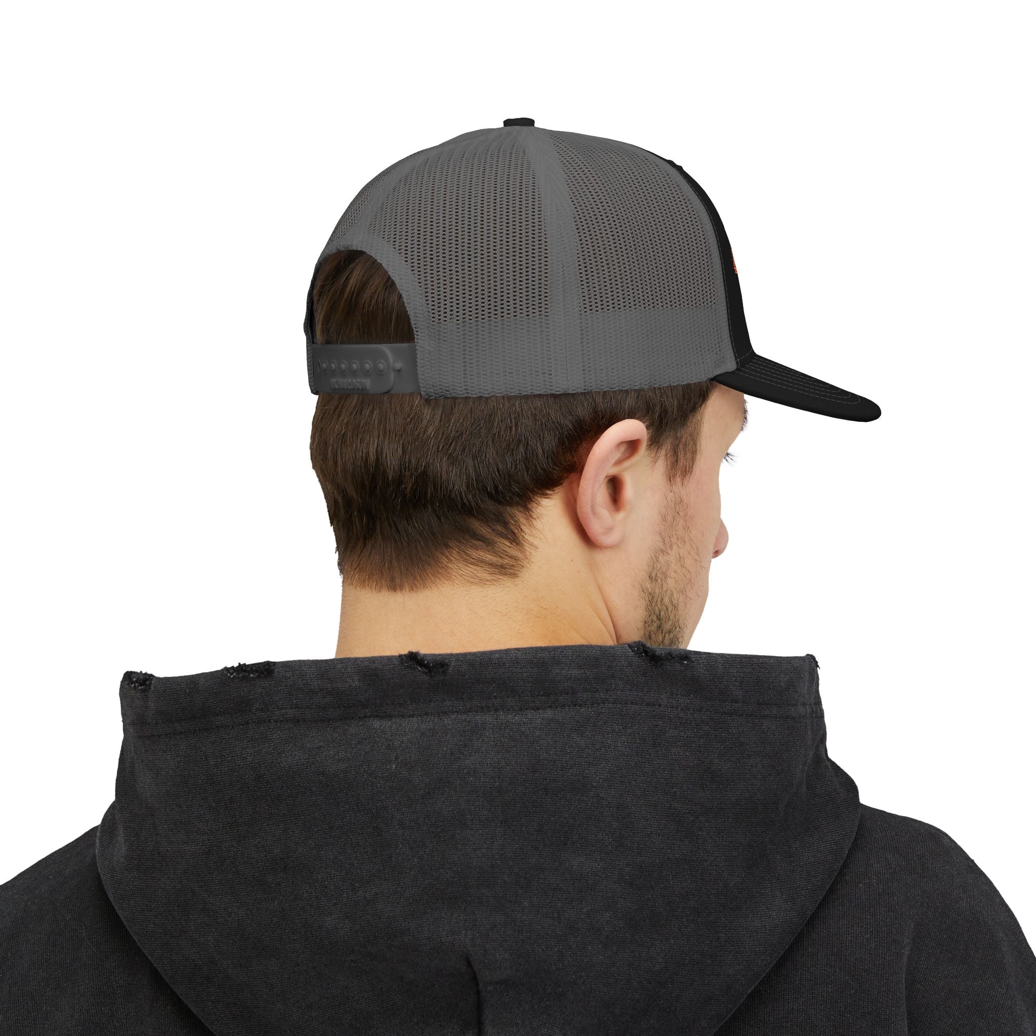 Huck's World Embroidered Trucker Cap