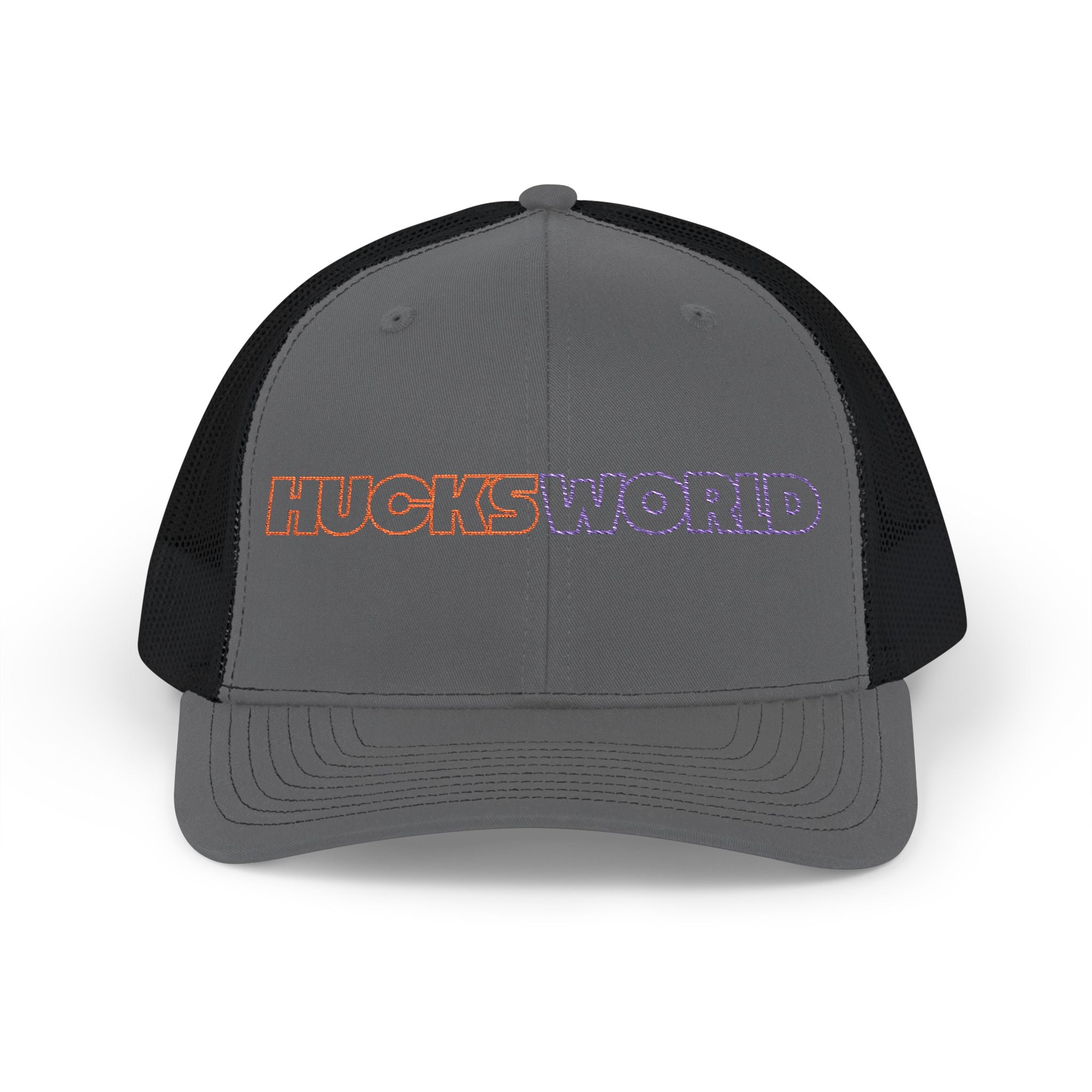 Huck's World Embroidered Trucker Cap